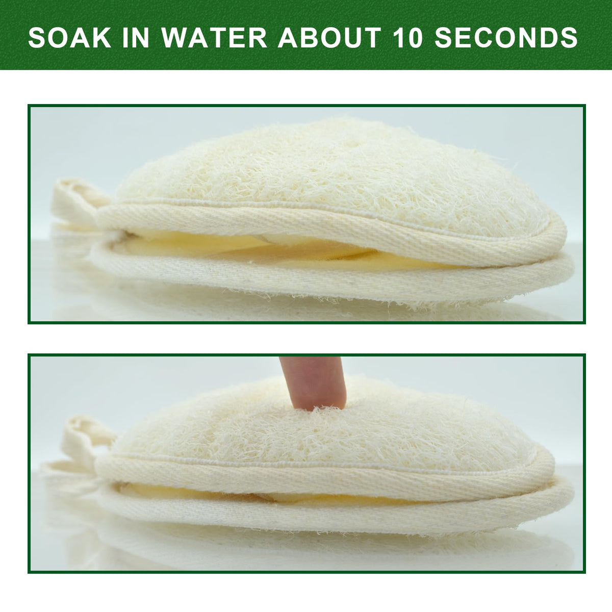 CROVIN exfoliating bath sponge texture reveals natural fibers for cleansing