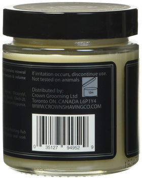 Crown Shaving Hippie Killer matte styling clay texture close-up highlights mineral bentonite.
