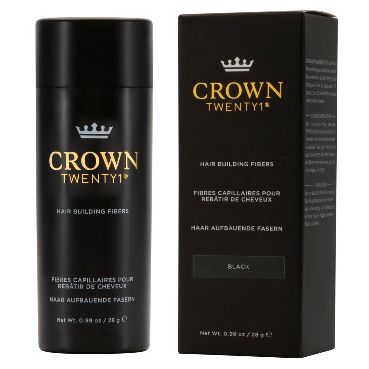 CROWN TWENTY1 application close-up demonstrates fast coverage for thinning areas.