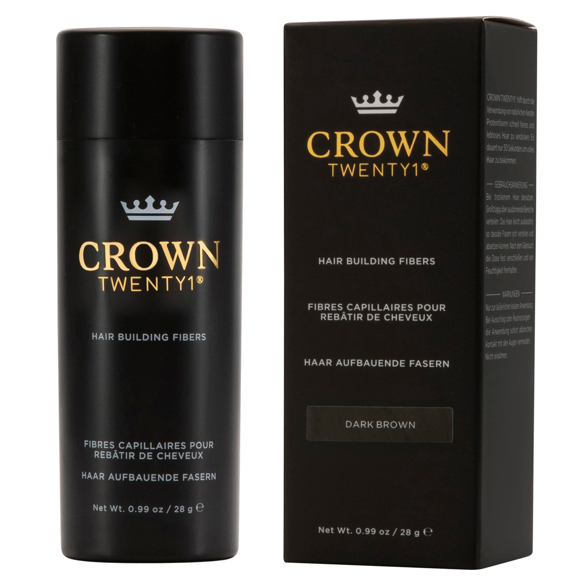 Applying Crown Twenty1 fibers on dry hair for quick concealment