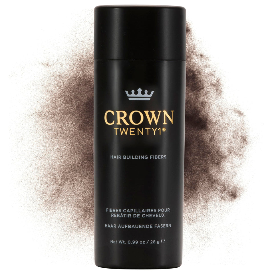 CROWN TWENTY1 Hair Building Fibers bottle pour for instant coverage