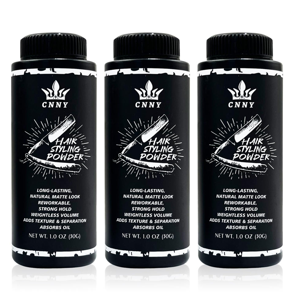 Crownnaturally hair styling powder 1oz tin front view provides instant volume and texture.