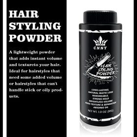 Three-pack set of Crownnaturally hair styling powder ready for on-the-go volume.