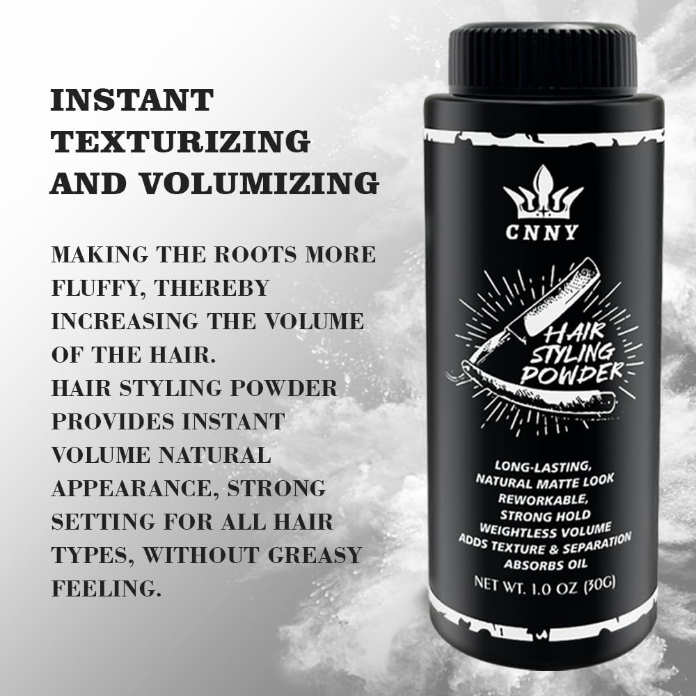 Crownnaturally volumizing powder for men enhances hair texture and fullness.