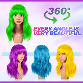 Crowye eight-color wig set offering bold festival looks and varied outfits.