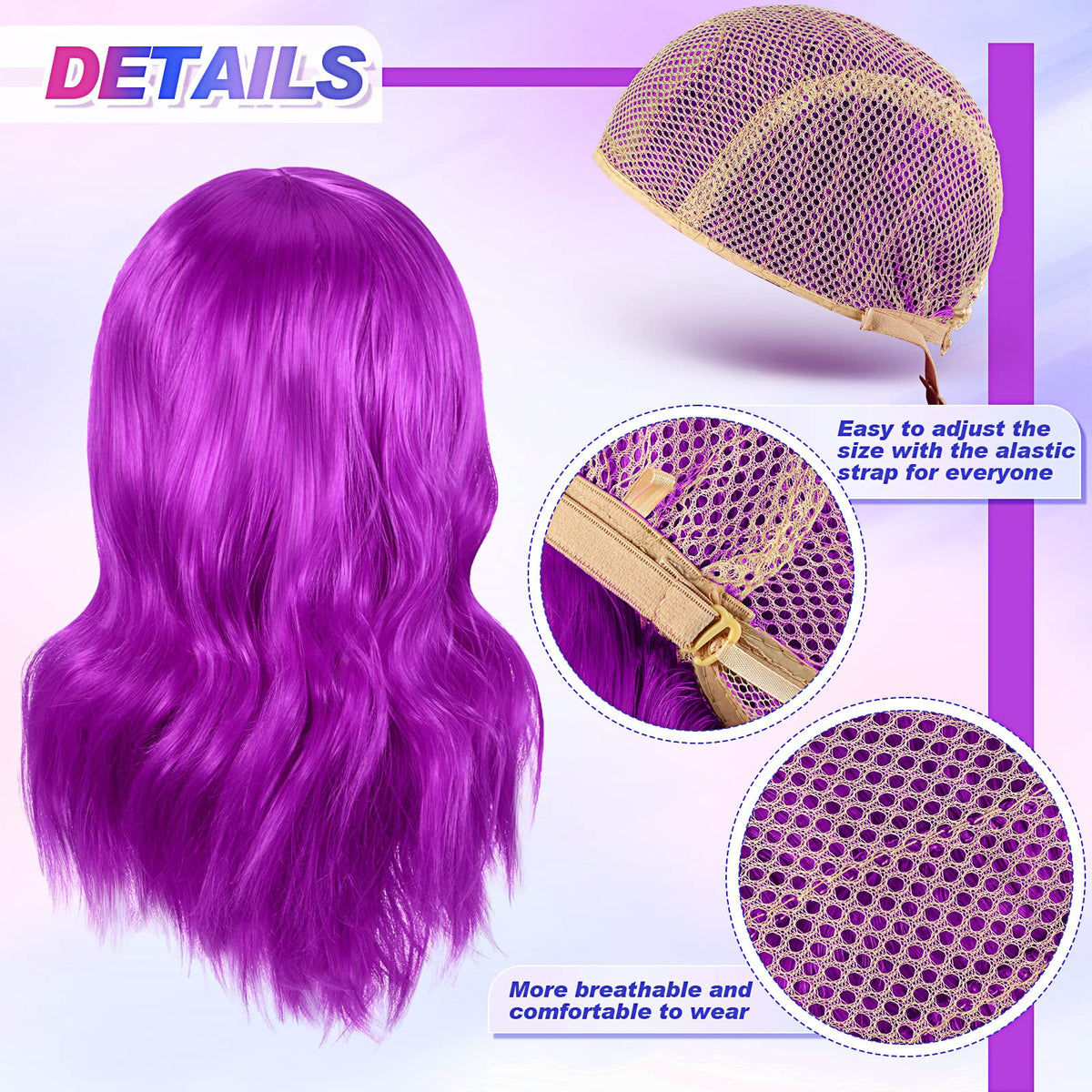 Crowye shoulder-length curly bob wig close-up with air bangs for versatile styling.