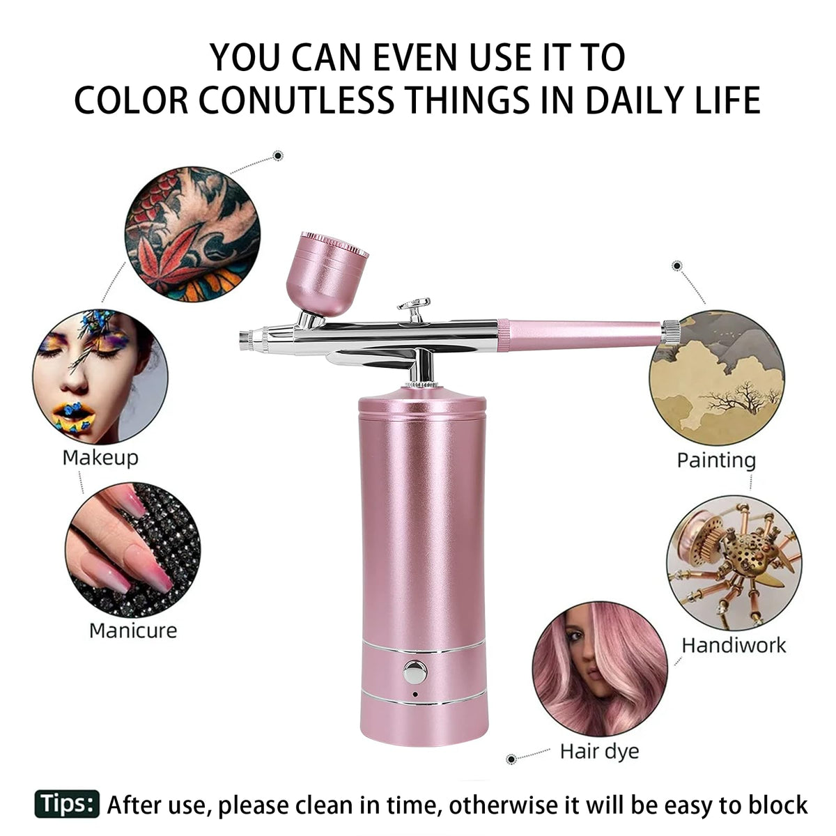Crpen 40cc cup for longer sessions with fewer refills in nail design.