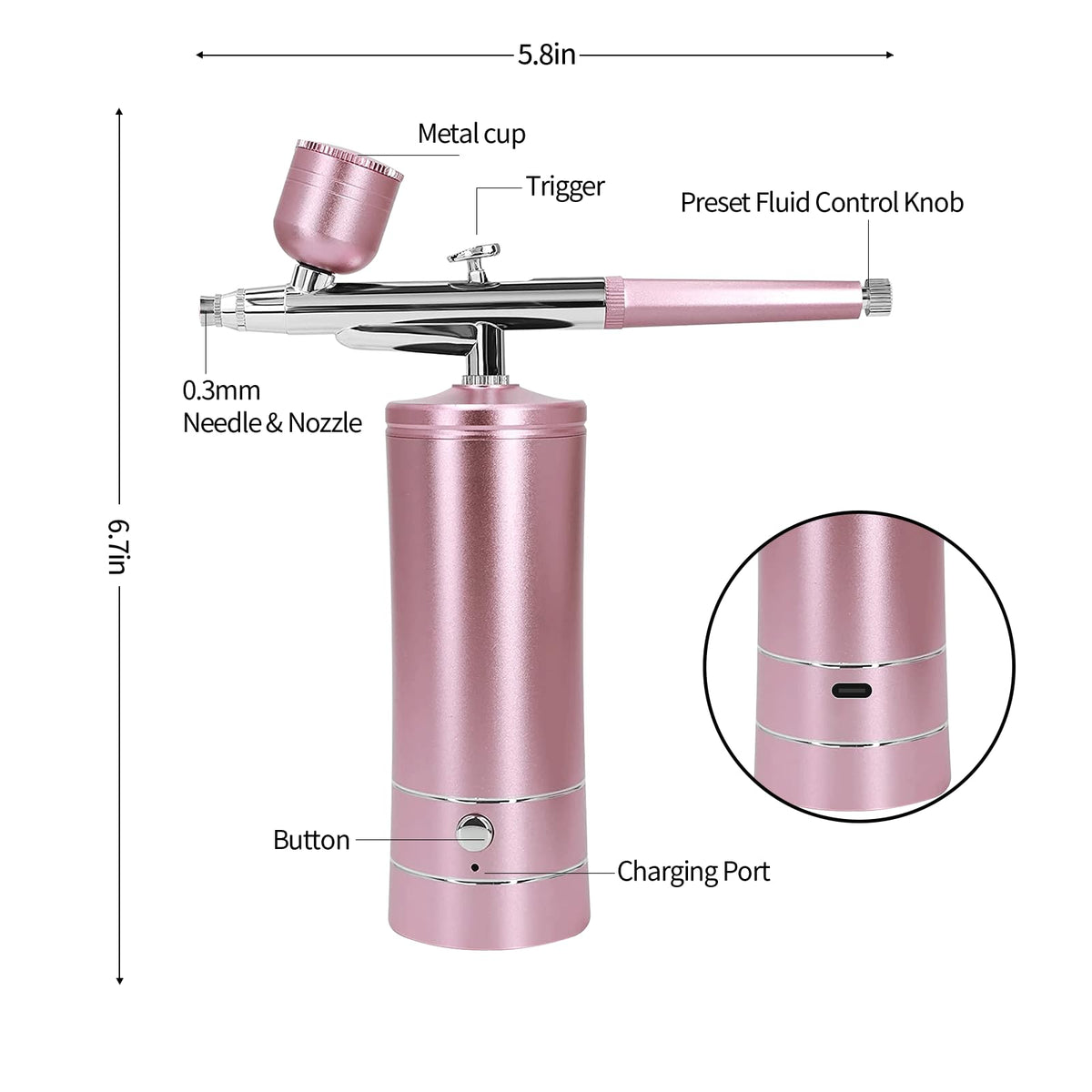 Crpen 7cc cup enables quick detailing and minimal waste in nail art.