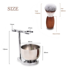 CRUCISRESIN shaving bowl in stainless steel for easy lathering.