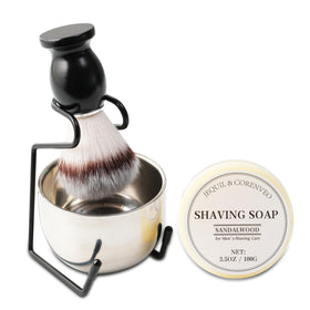 CRUCISRESIN shaving brush with soft synthetic hairs for rich lather