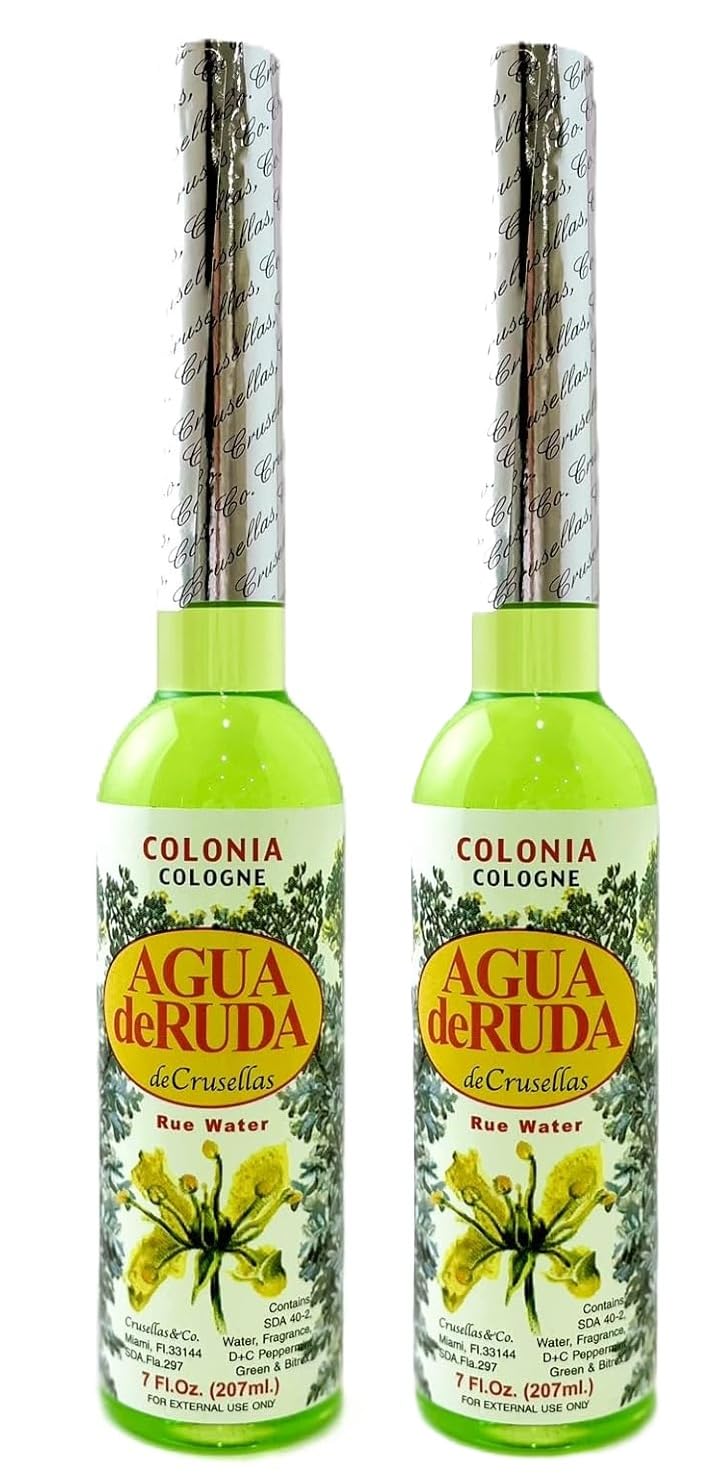 Crusellas Rue Water splash bottle with rue-based fragrance for daily use.