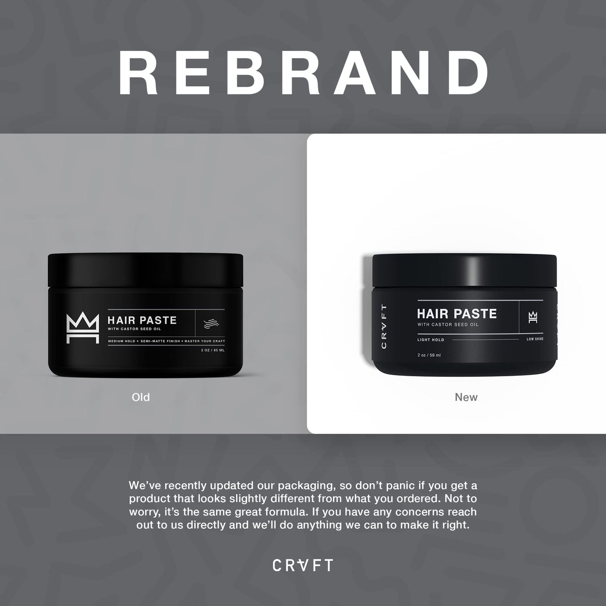 CRVFT paste texture close-up demonstrating semi-matte finish while applying.