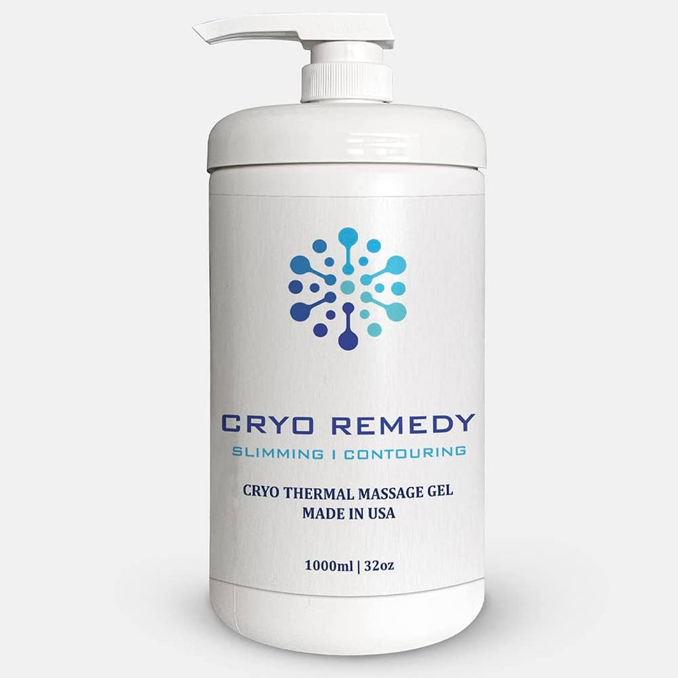 Cryo Remedy cryo-skin gel bottle with hyaluronic acid for deep hydration and smooth glide.