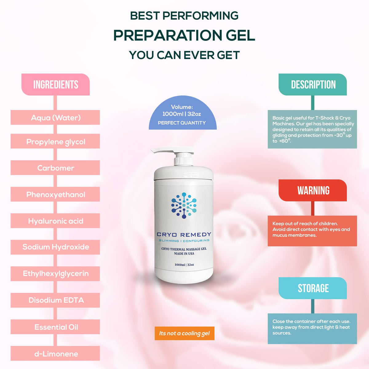 Cryo Remedy hyaluronic acid gel boosts skin moisture for a plumper, smoother look.