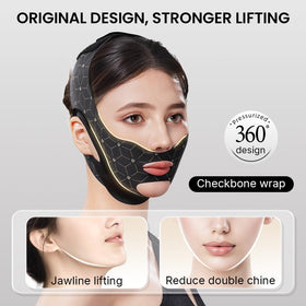 Cryslora adjustable face-toning belt close-up showing secure fit and length control