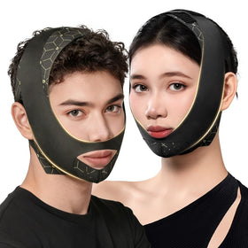 Cryslora chin strap dual-layer design for adjustable facial contouring at home.