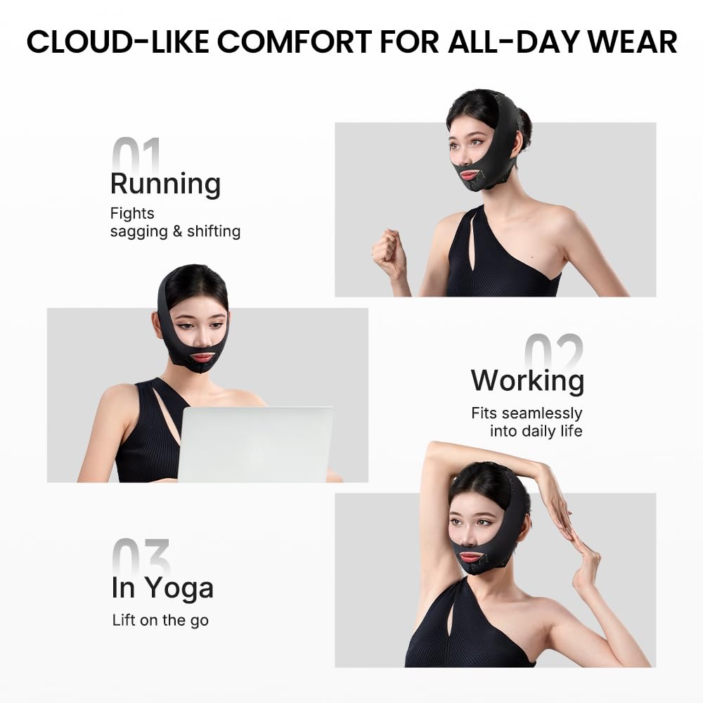Cryslora chin strap ear openings ensure comfort for extended use.