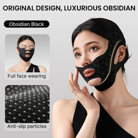 Cryslora face lifting tapes being applied for a smooth jawline look