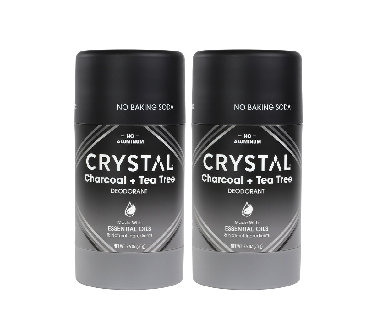 Crystal Essence charcoal-tea tree deodorant stick for natural odor control