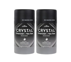 Crystal Essence charcoal-tea tree deodorant stick for natural odor control