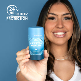 Crystal Essence magnesium solid stick Coconut + Vanilla, warm tropical scent and fresh feel