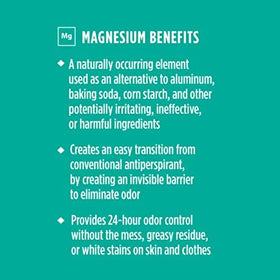 Label close-up on Crystal Essence deodorant.