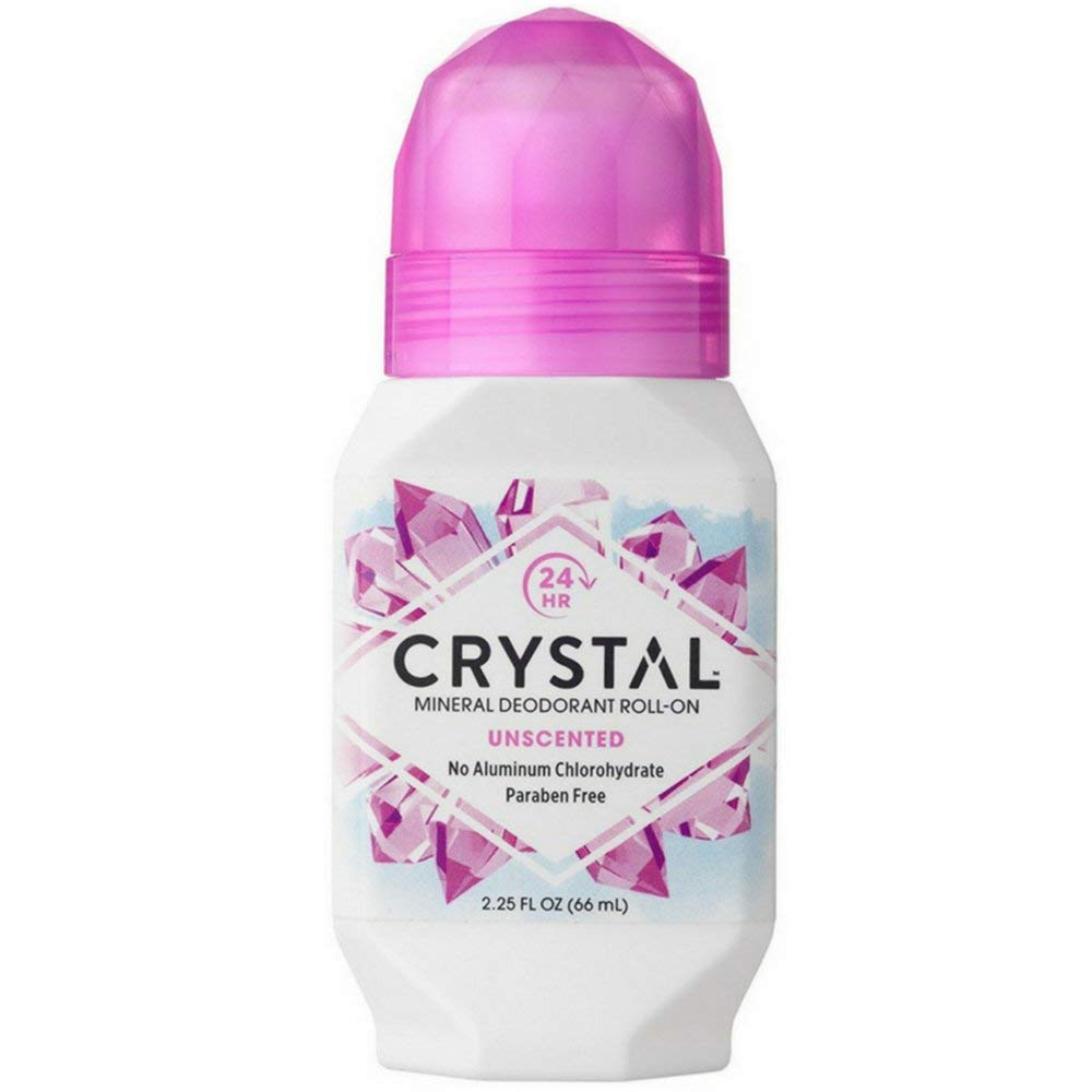 Crystal Essence mineral deodorant roll-on unscented 6-pack for daily freshness