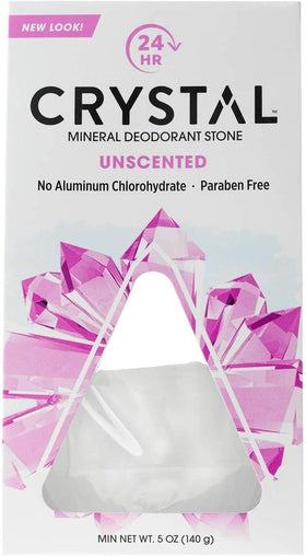 Crystal Essence Crystl Body Rock Deod packaging shows fragrance-free mineral protection