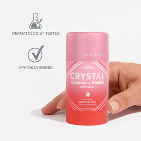 Sea Salt + Sage Crystal Essence deodorant solid stick with clean mineral odor control