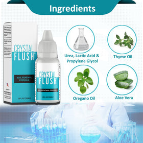 Crystal Flush Nail Renewal serum applied around affected areas to support nail appearance