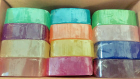 Crystal Glycerine Soap bar swatches highlight silky lather and gentle formulation