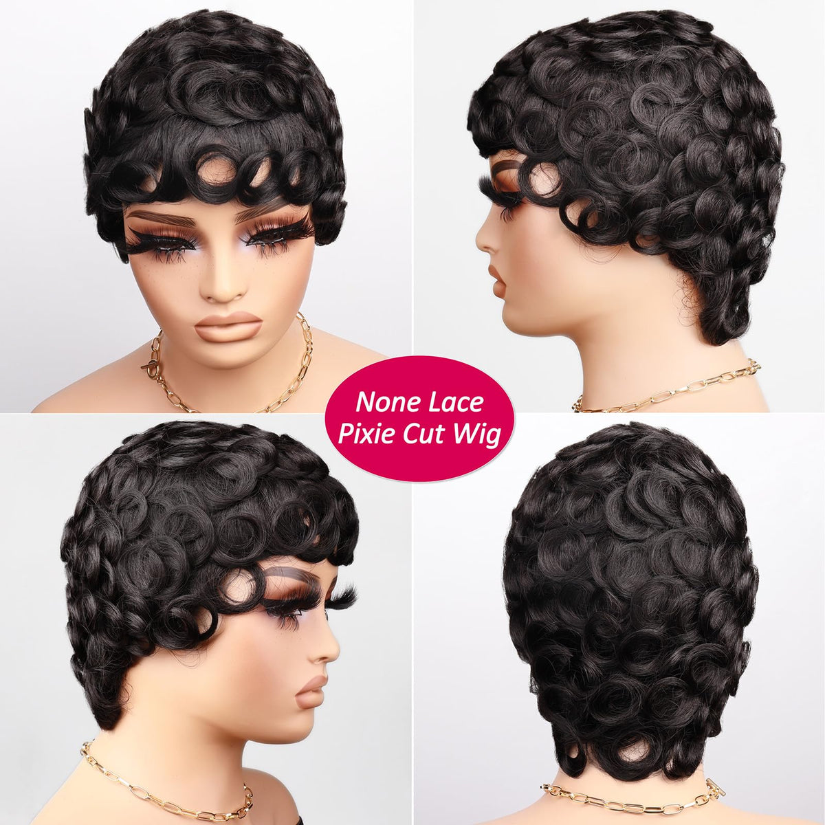 CRYSTALHAIR natural-look short pixie wig suitable for any occasion.