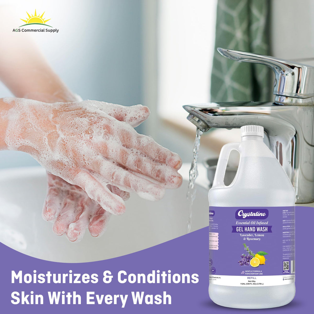 Crystalino Lavender Hand Soap gallon for kitchen or bathroom use