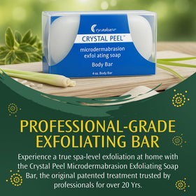 Crystalon Crystal Peel Lemongrass texture close-up demonstrating fine crystals for gentle buffing.