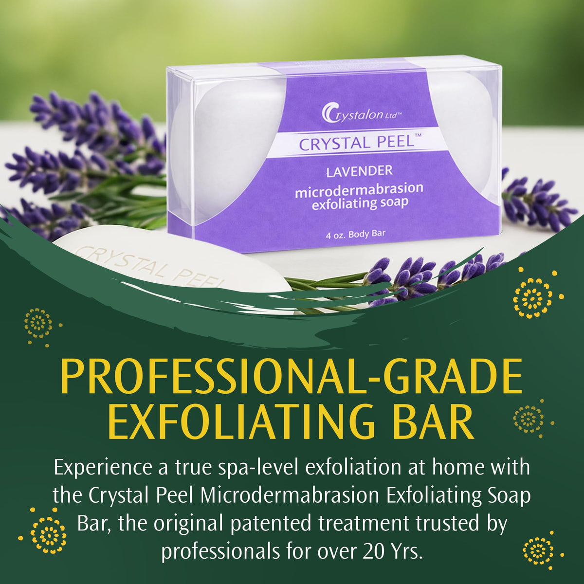 Crystalon Crystal Peel microdermabrasion bar removing dirt and oil at home