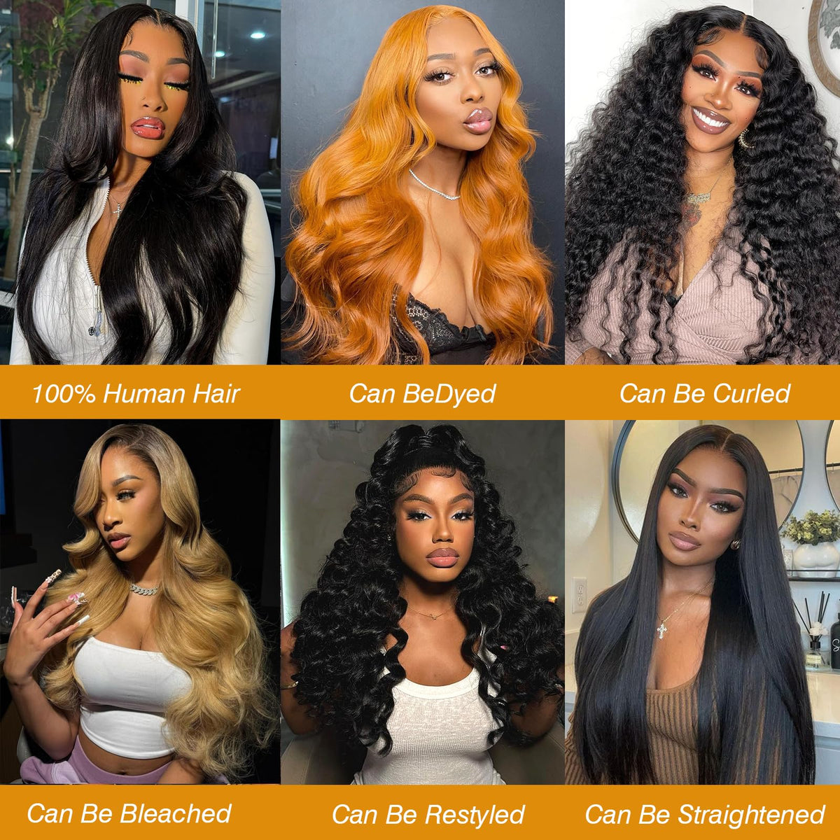 CSCHS unprocessed Brazilian hair wefts offering versatile styling.