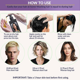 CSFDXD 3-in-1 dye, cleanse and condition in one step for silky hair
