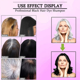 CSFDXD Dark Black Hair Dye Shampoo lather forms rich foam.