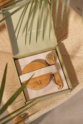 Close-up of CSM boar bristles highlighting soft yet firm exfoliating texture.