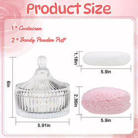csyls crystal powder puff holder adds sophisticated organization to daily routines