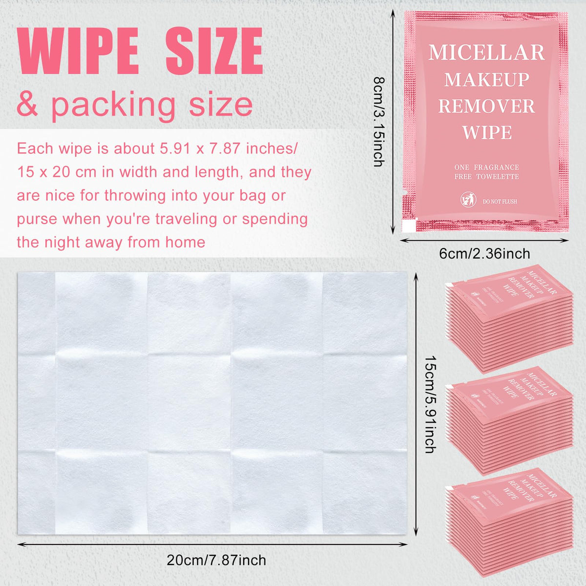 Ctosree makeup remover wipes travel pack designed for on-the-go cleansing.