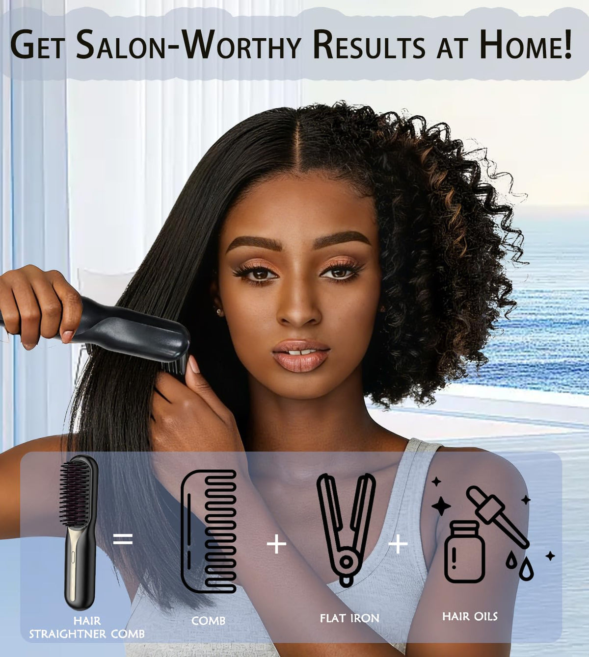 CTPCEEPT three heat settings with LED display tailor styling for different hair types