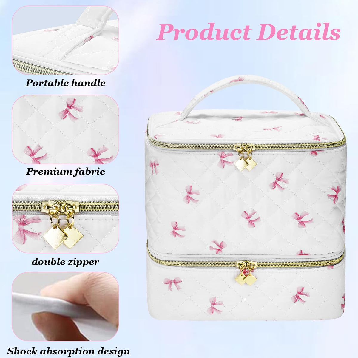 CTWWFS Nail Lamp Case with removable divider keeps lamp and cord secure.