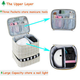 CTWWFS organizer pockets store files, drill, remover, and cotton pads for organization