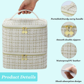 CTWWFS nail polish case with sturdy handle, ideal for traveling beauty kits