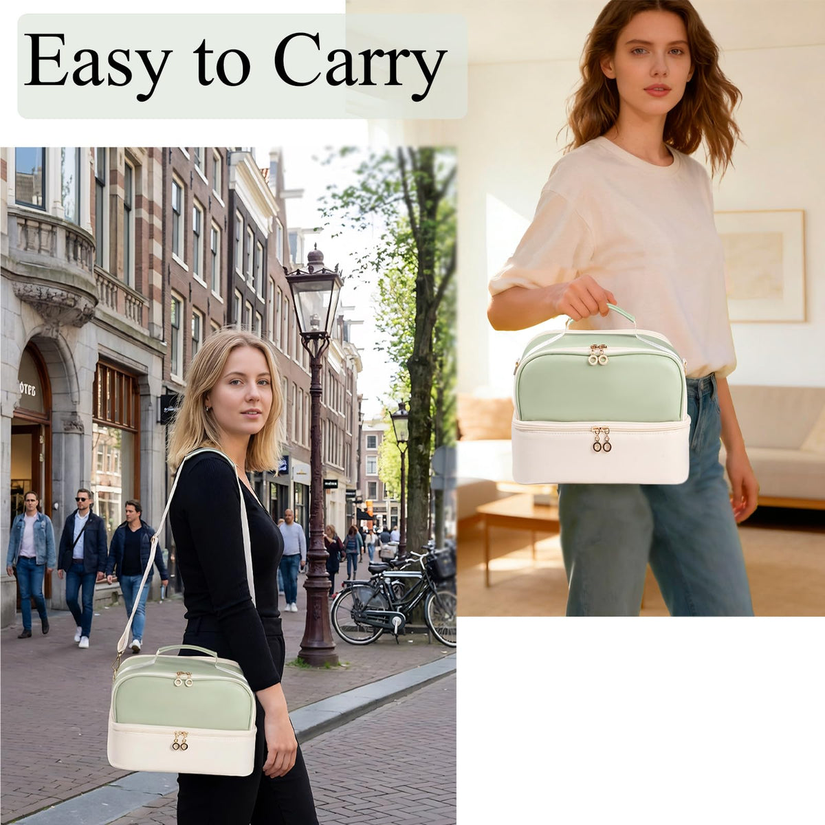 CTWWFS two-tone design with smooth zippers blends style and practicality for nail kits.