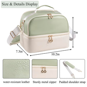 CTWWFS water-resistant leather bag protects contents during daily wear and travel.