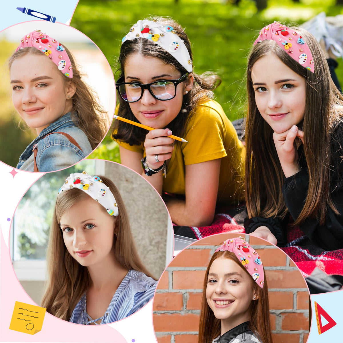 CTZENWAY pink headband makes a thoughtful back-to-school gift for teachers and students.