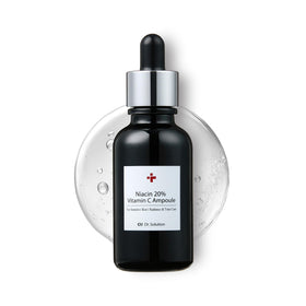 CU DR. SOLUTION Niacinamide 20% ampoule bottle for smoother, more radiant skin.