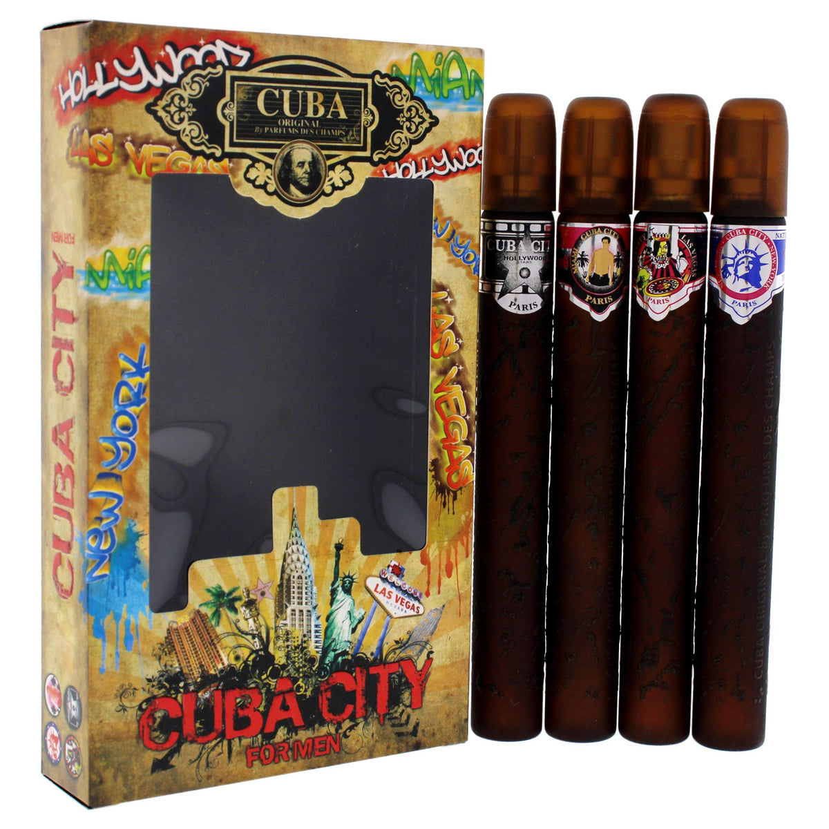 Cuba City Las Vegas bottle close-up, versatile scent for evening outings.